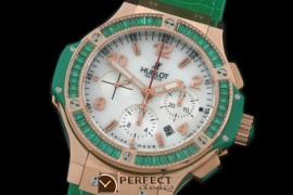 HBSQ10018 Big Bang Pearl RG/Sq Green Ruby White A-7750