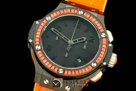 HBSQ10024 Big Bang Pearl /Sq Orange Ruby All Black A-7750