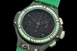 HBSQ10028 Big Bang Pearl /Sq Green Ruby All Black A-7750