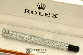 RLP0107 ROLEX Rollerball Pen - Steel Checkered