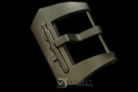 PNA10053 PVD Blk - Brushed Embossed Submarine Buckle 24mm c/w Bo