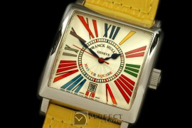 FMMSQ00113 Men Master Square SS/LE White Crazy Roman Asian 2836