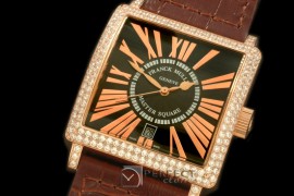 FMMSQ00132D Men Master Square RG/LE RG Black Roman Asian 2836