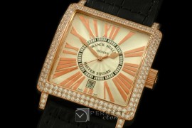 FMMSQ00131D Men Master Square RG/LE RG White Roman Asian 2836