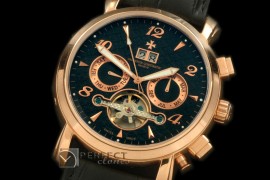 VC00197 Matle Calender Tourbillon RG/LE Black Asian 2813