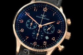 IWPG20017L Portuguese Chrono RG/LE Black Jap OS20