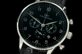 IWPG20014L Portuguese Chrono SS/LE Black Jap OS20