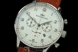 IWPG20011L Portuguese Chrono SS/LE White/Silver Jap OS20
