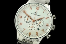 IWPG20013S Portuguese Chrono SS/SS White/Gold Jap OS20