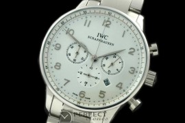 IWPG20011S Portuguese Chrono SS/SS White/Silver Jap OS20