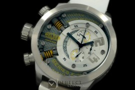 WLD30101 K38 Chronograph SS/RU White/Grey Jap Qtz