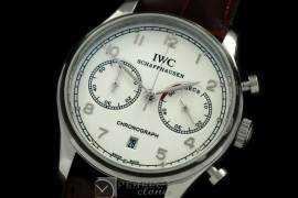 IWPG20021L Portuguese Chrono SS/LE White/Silver Jap OS20
