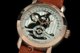 VC00206 Malte Retrogating Day/Date RG/LE White Asian 2813
