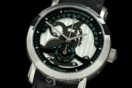 VC00202 Malte Retrogating Day/Date SS/LE Black Asian 2813