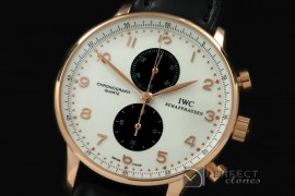 IWPG10116 Portuguese Chrono RG/LE White Jap OS20