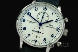 IWPG10112 Portuguese Chrono SS/LE White/Blue Jap OS20