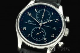 IWPG10134 Portuguese Chrono Date SS/LE Black Jap OS20
