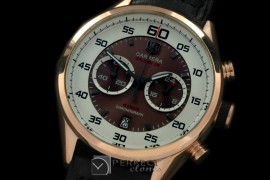 TG-50-114R Carrera 50yrs Chrono RG/RU White/Brown Jap OS2Quart