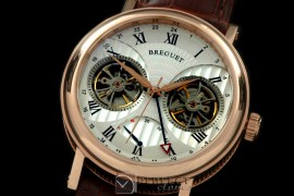 BR00048 Power Reserve/GMT Duo Tourbillon RG/LE White Asian 2813