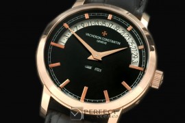 VC02207 Patrimony Perpertual Calendar RG/LE Brown Asian 2813