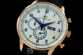 IWPG10156 Portuguese Chrono Day/Date RG/RU White/Blue Jap OS20