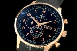 IWPG10158 Portuguese Chrono Day/Date RG/RU Black Jap OS20