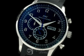 IWPG10154 Portuguese Chrono Day/Date SS/RU Black Jap OS20