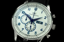 IWPG10152L Portuguese Chrono Day/Date SS/LE White/Blue Jap OS20