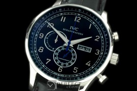 IWPG10154L Portuguese Chrono Day/Date SS/LE Black Jap OS20