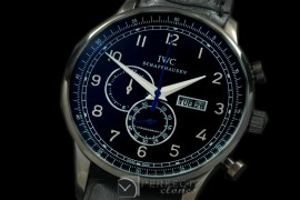 IWPG10159L Portuguese Chrono Day/Date PVD/LE Black Jap OS20