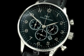 IWPG20015L Portuguese Chrono SS/LE Black Jap OS20