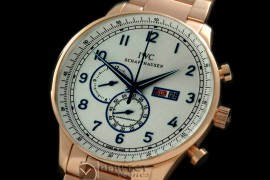 IWPG10156S Portuguese Chrono Day/Date RG/RG White/Blue Jap OS20