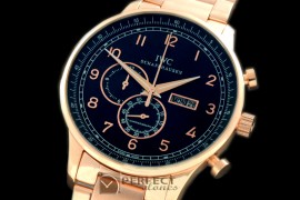 IWPG10158S Portuguese Chrono Day/Date RG/RG Black Jap OS20