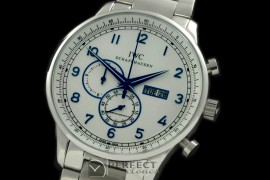 IWPG10152S Portuguese Chrono Day/Date SS/SS White/Blue Jap OS20