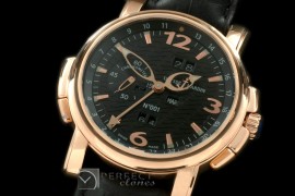 UNCLP10017 Perpetual Calender RG/LE Black Asian 2813 23J