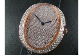 CARBG00108 Baignoire Ladies RG/ST Diam/Ruby Swiss Quartz