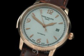PP00711 Calastrava Automatic RG/LE White Num Asian 2824