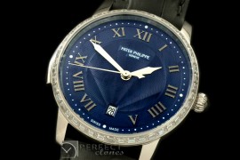 PP00707D2 Calastrava Automatic SS/LE Black Roman Asian 2824