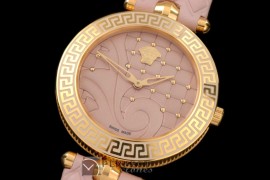 VE00015 Medusa Vanitas Ladies YG/RU Pink Swiss Quartz