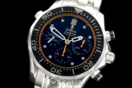 OM300M-402 Seamaster Pro 300M Chrono SS/SS Blk/Ylw A-7753