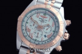 BLB01-30016S Chronomat B01 SS/YG TT White Roman Jap OS2Qtz