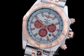 BLB01-30011S Chronomat B01 SS/YG TT White Stick Jap OS2Qtz