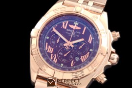 BLB01-30049S Chronomat B01 RG/RG Brown Roman Jap OS2Qtz