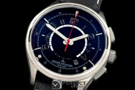 JL01032 Master Compressor Chrono SS/LE Black Jap OS Chrono Quart