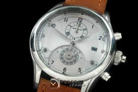 MB00501 Star Chrono SS/LE White Jap Qtz 0S20