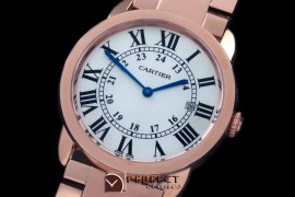 CAR-RS-106 Ronde De Cartier Solo Mid RG/RG White Swiss Quartz