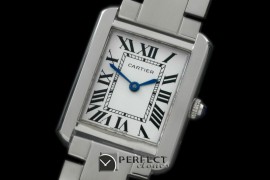 CAR-TS-101 Tank Solo Ladies SS/SS White Swiss Quartz