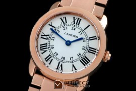 CAR-RS-111 Ronde De Cartier Solo Mid YG/YG White Swiss Quartz