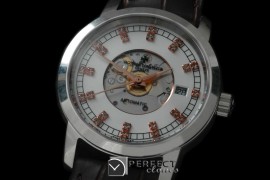 VC00507 Matte Skeleton Automatic SS/LE White Asian Eta 2824
