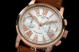 PPCH10011 517Chrono RG/LE White Jap OS2Quartz